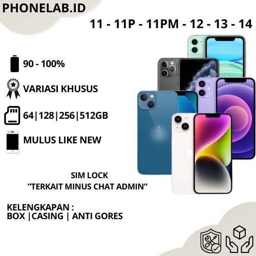 iphone inter 14 13 12 11 pro max bisa game/live/video minus second 512/256/128/64gb original fullset