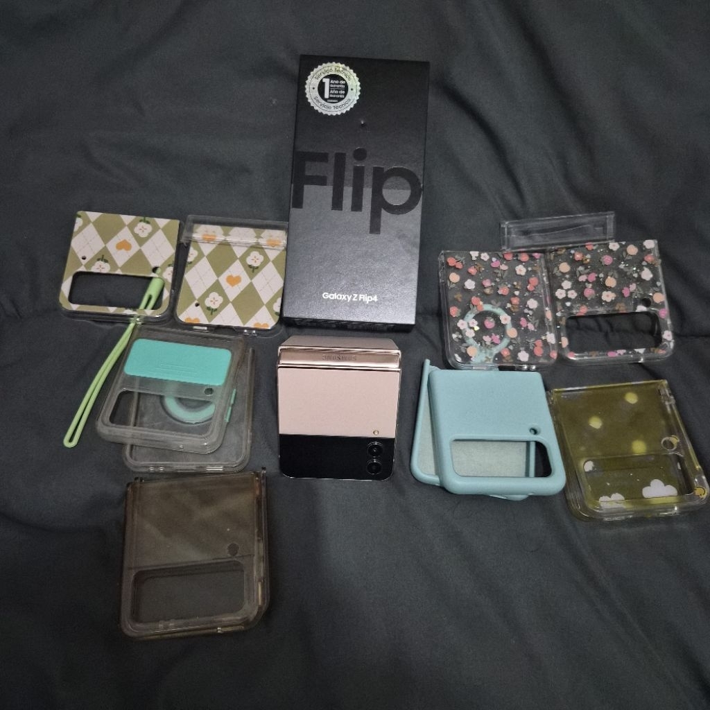 Samsung z flip 4 8/256 pink gold second dusbuk lengkap ex inter NETT