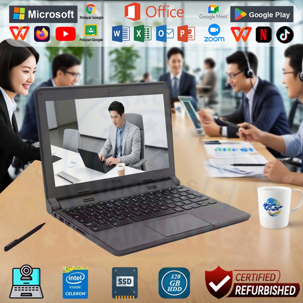 Netbook laptop DELL P22T Windows murah 100 ribu second berkualitas original kecil gaming HARG BEKAS