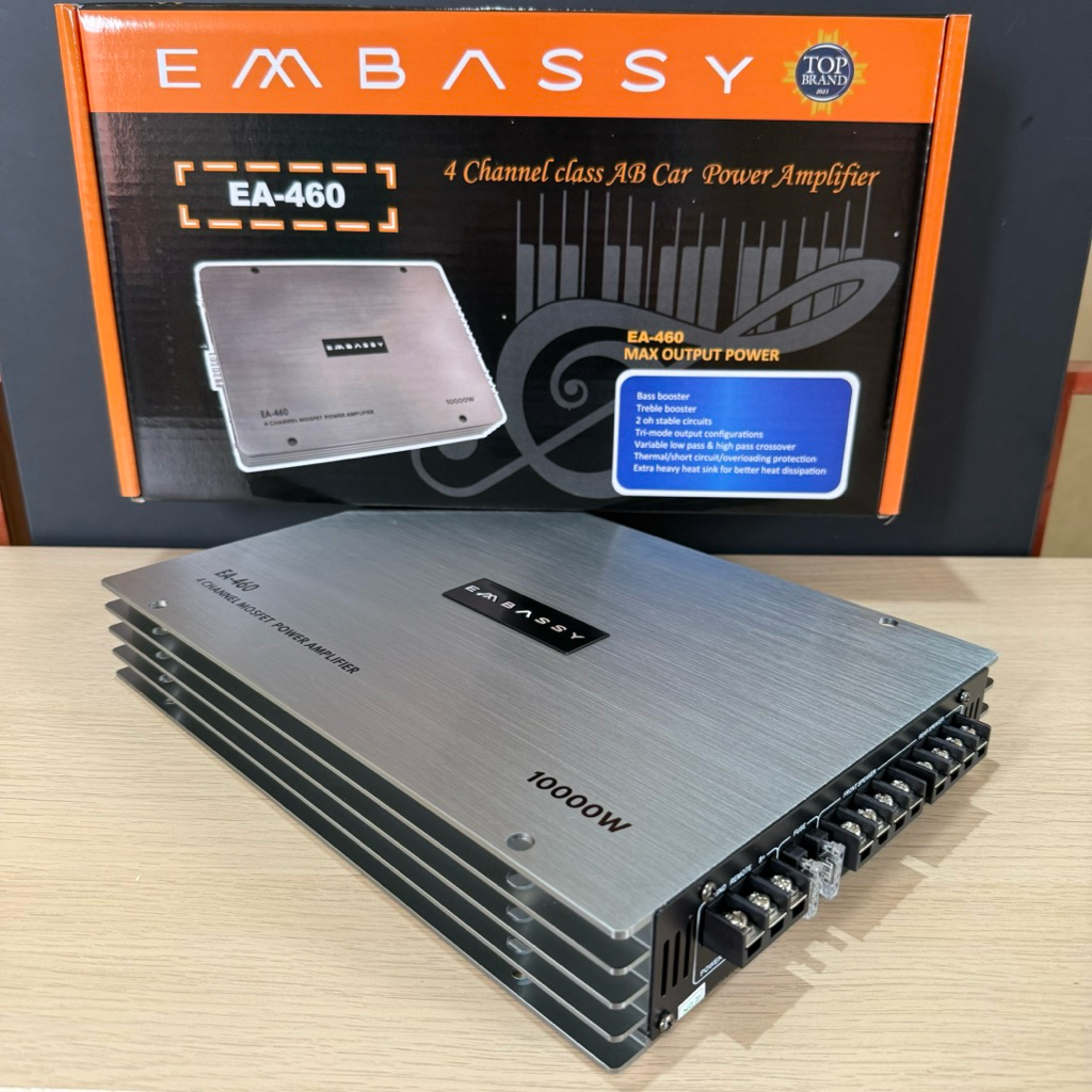Power 4 Channel EMBASSY EA 460 Power Amplifier Mobil