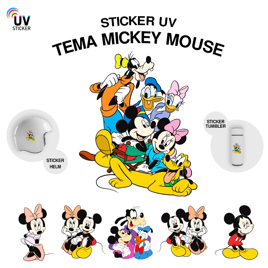 

STIKER UV - TEMA MICKEY MOUSE | STICKER UV, STICKER MOTOR, STICKER MOBIL, STICKER HELM, STICKER TUMBLER, STICKER 3D, STICKER UV DTF BY UVSticker