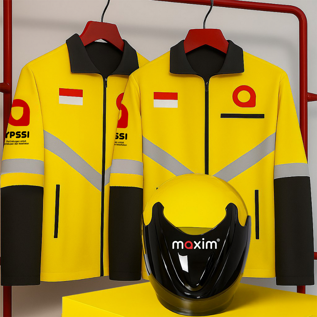 MAXIM - Bundling 2 Jaket & 1 Helm (Maxim - Transportasi Online)