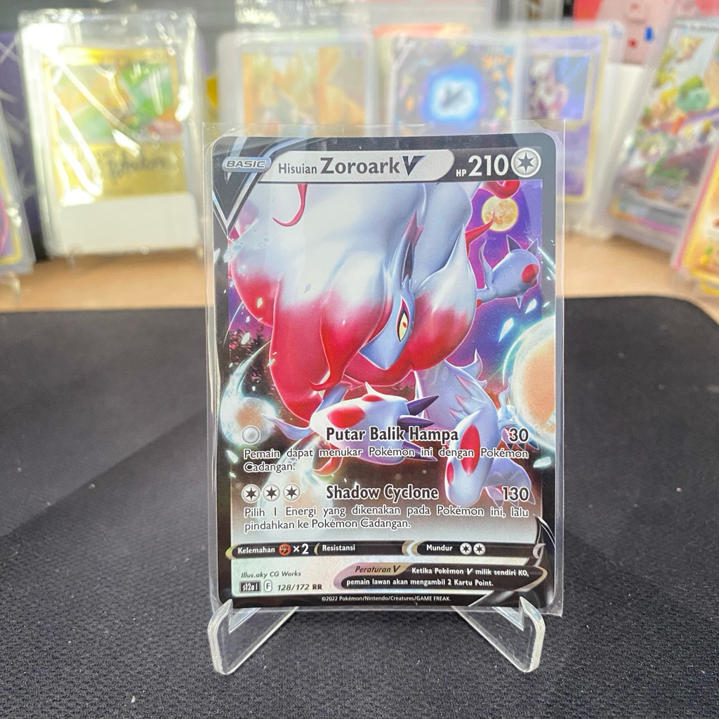 Hisuian Zoroark V 128/172 RR TCG Pokemon 2022 Indonesia