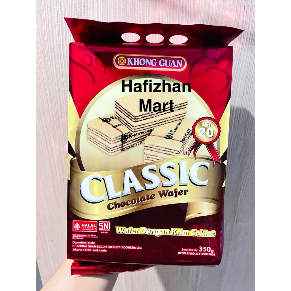 

Khongguan wafer classic 350gr isi 20pcs