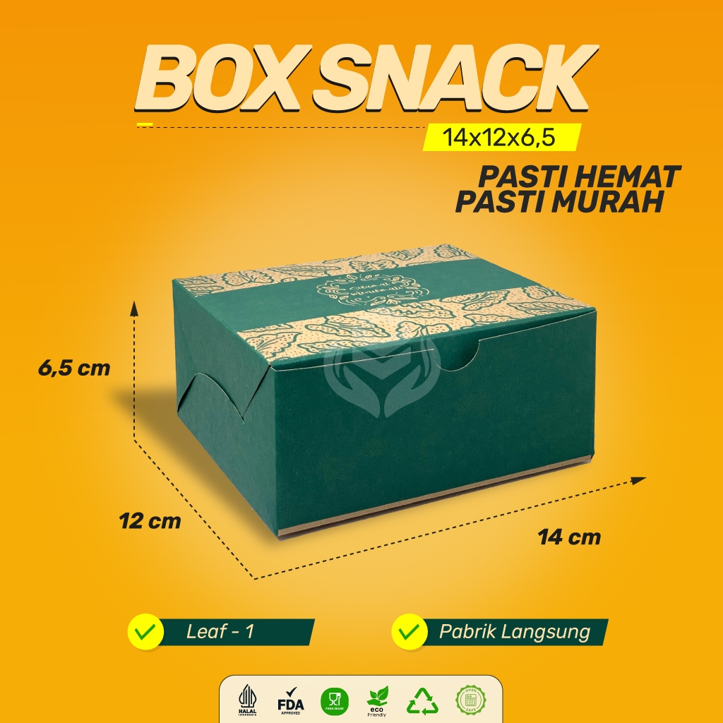 Snack Box 12x14 / Dus Kue / Kotak Kue / Dus Kue / Dus Snack 12x14 / B1K1G