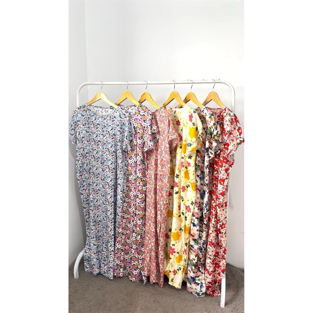 Daster habel luxita lengan pendek panjang semata kaki premium