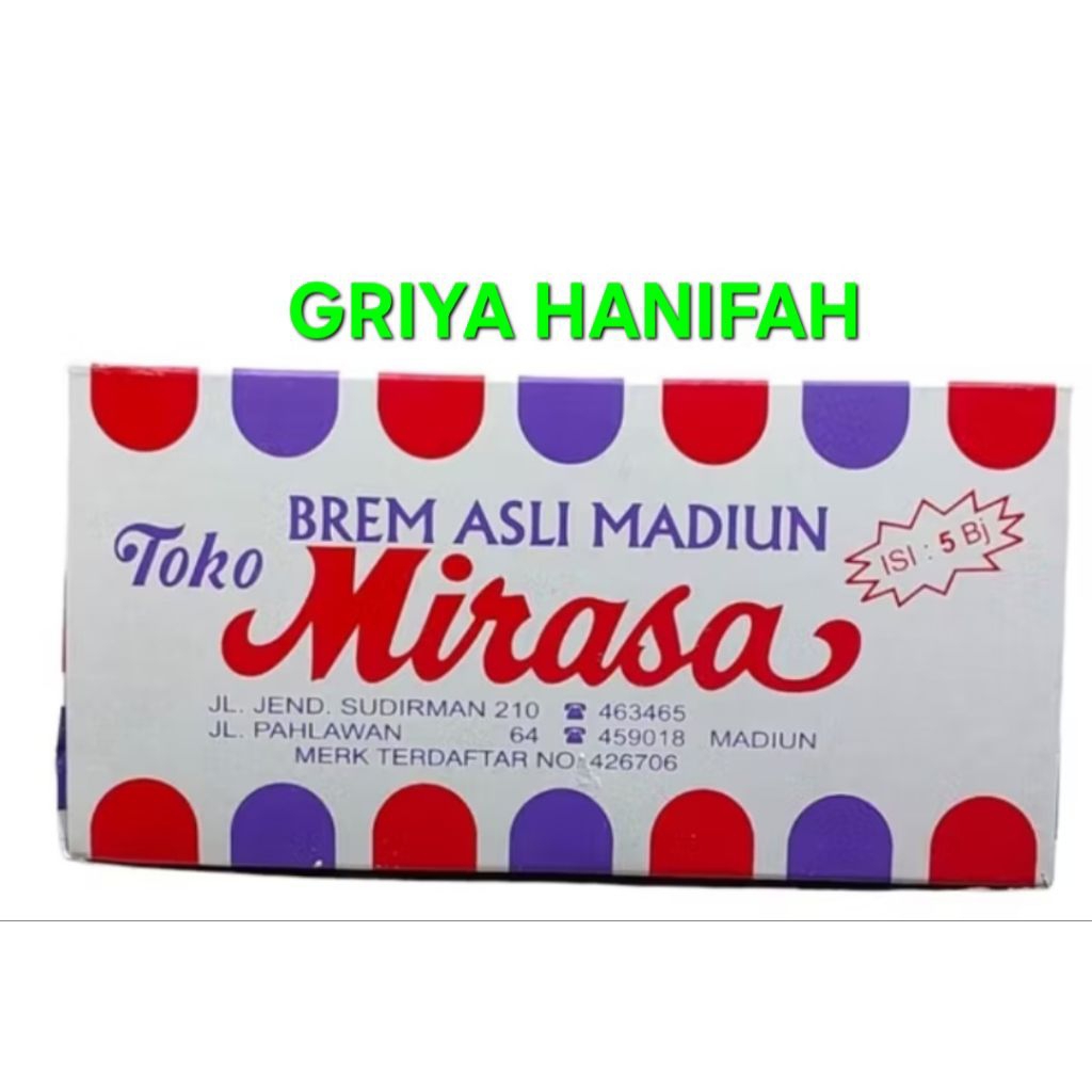 

BREM MIRASA asli madiun isi 5 pcs