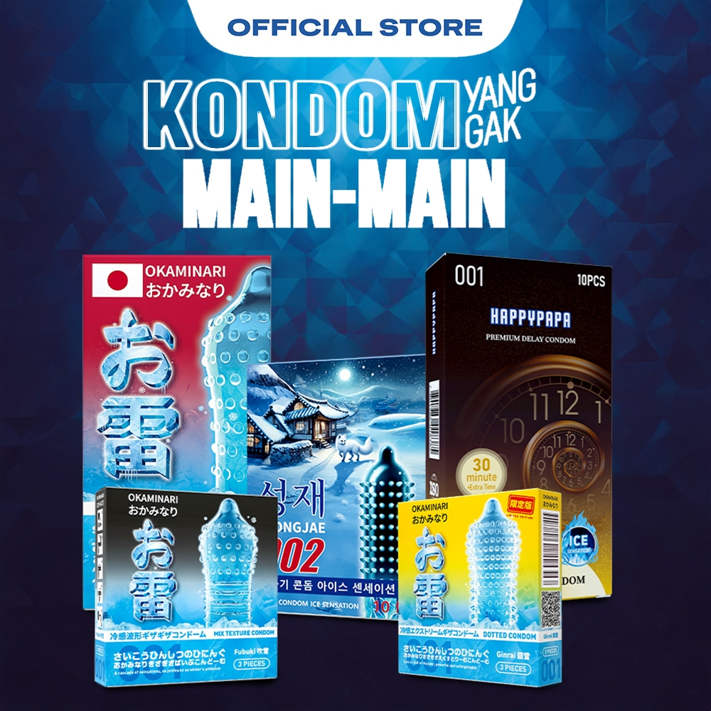 Kondom 001 Tipis Bergerigi Sensasi Dingin Tahan Lama - All Varian