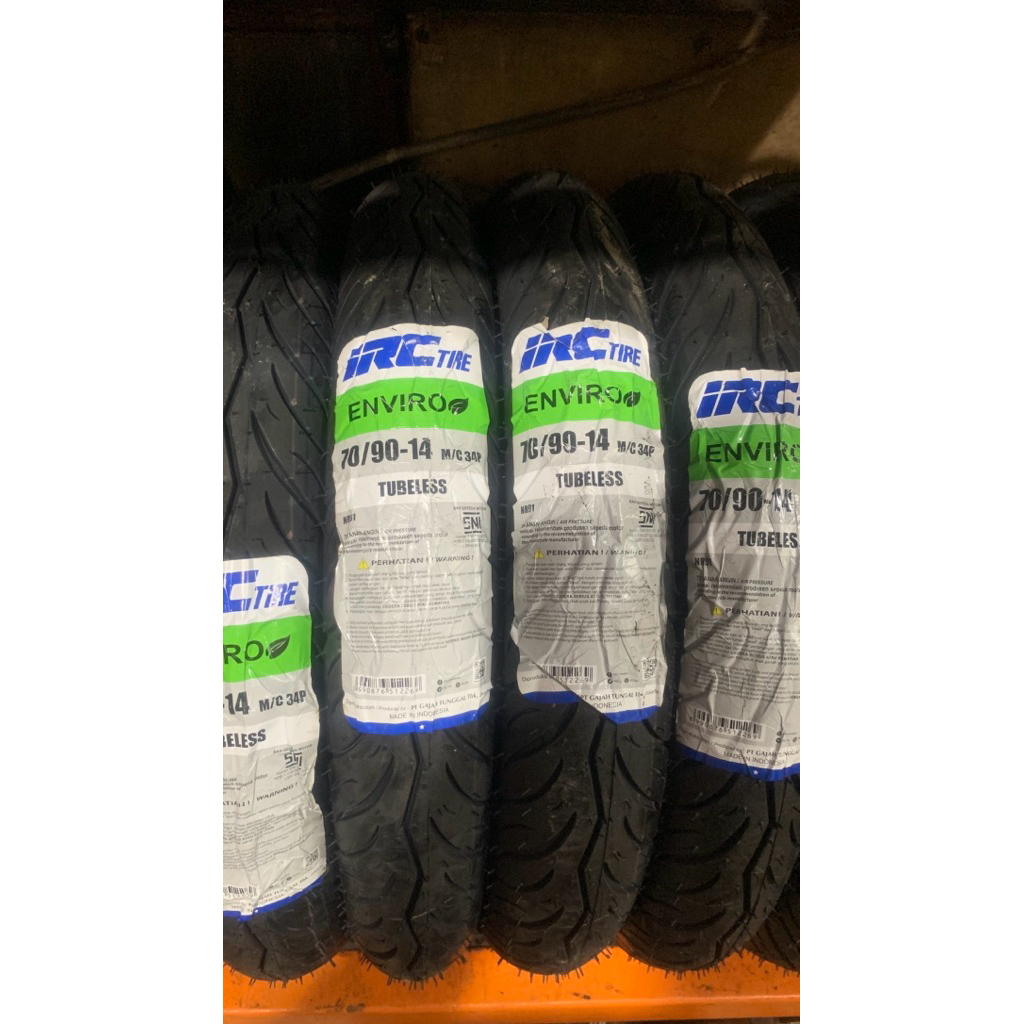 BAN LUAR IRC ENVIRO (70/90-14) TUBELESS. MIO, XEON.