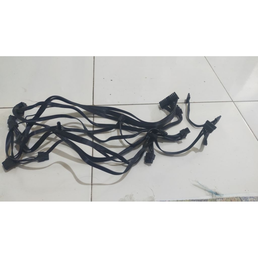 satu set kabel modular psu komputer 24 pin