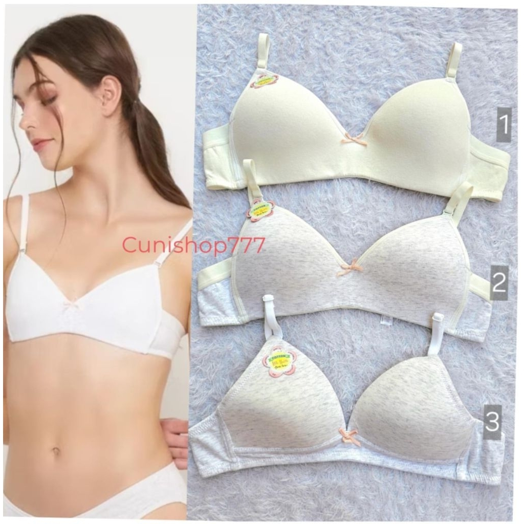 BRA ANAK JUNIOR KATUN LITTLE HEARTS by YOUNG HEART MINISET BRA MINI SET SPORT TANPA KAWAT DELIGHT TR