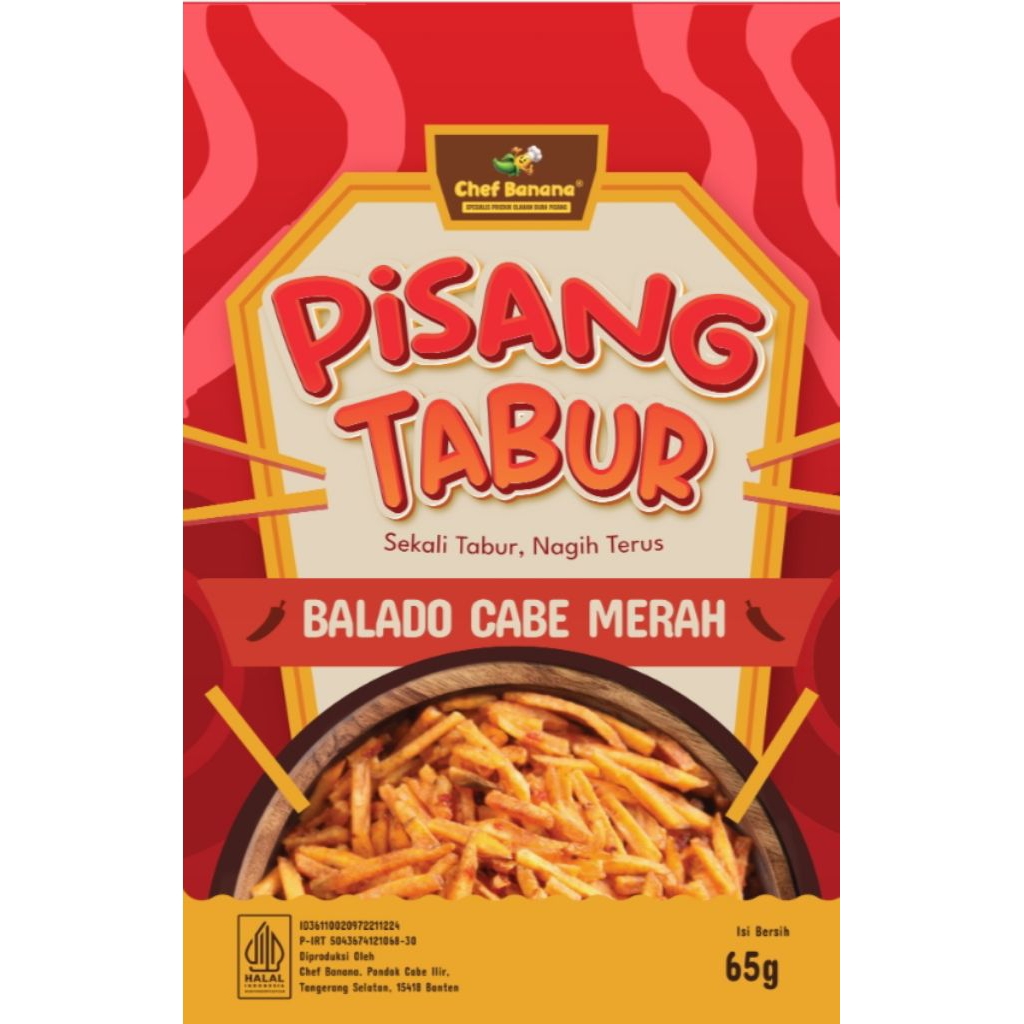 

Chef Banana Pisang Tabur Rasa Balado Cabe Merah 65Gr