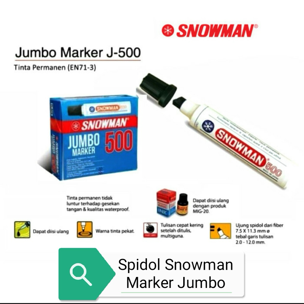 

SPIDOL JUMBO SNOWMAN PERMANENT 500 (1 PCS )