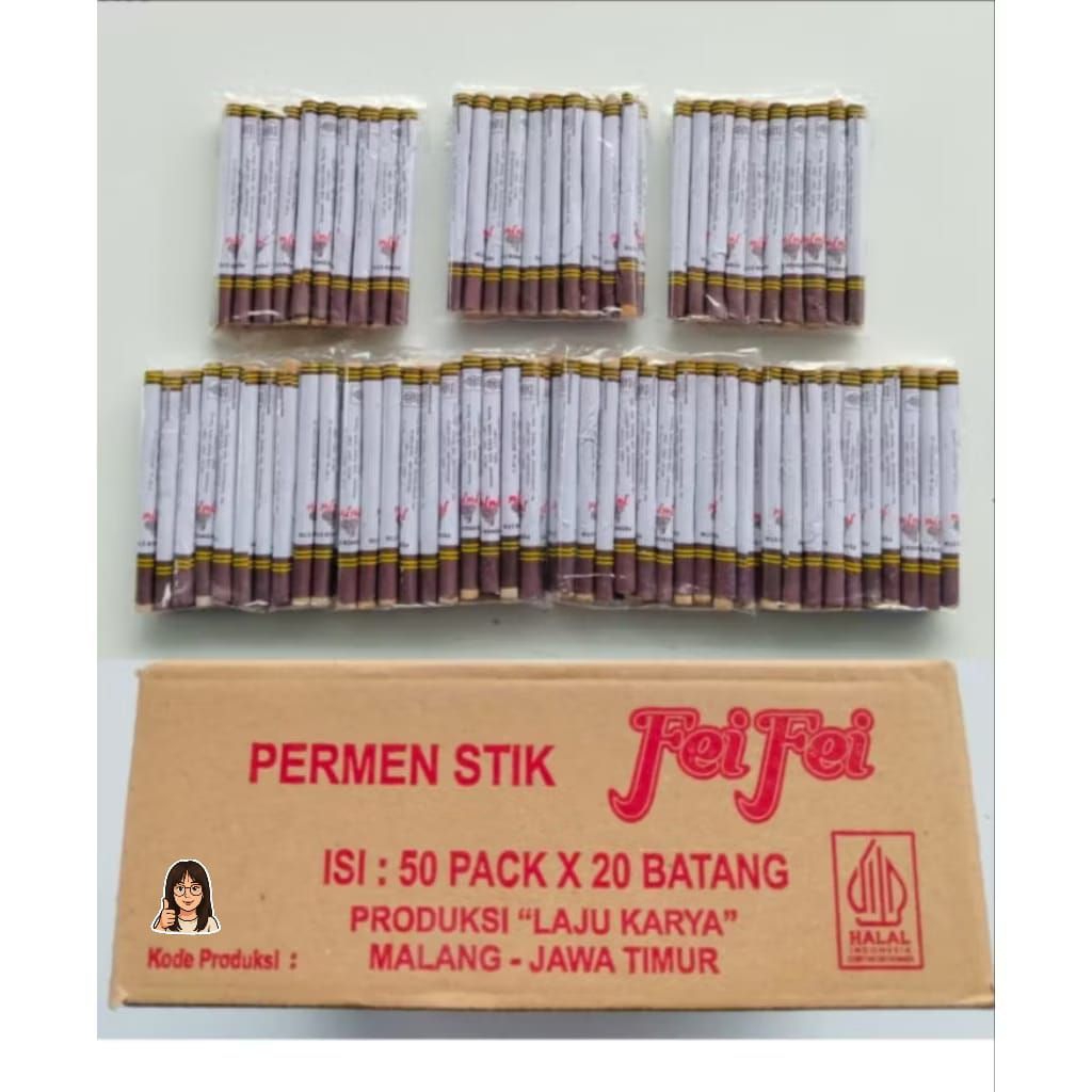 Mamam_Genz Fei Fei Permen Stik/Permen Rokok Jadul/Permen Jadul Isi 80