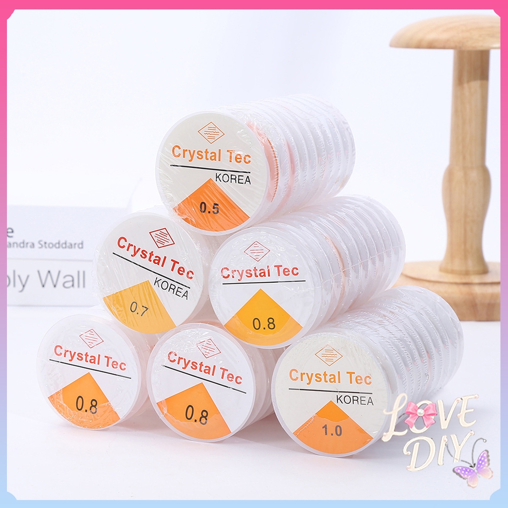 SENAR GELANG Tali Senar Elastis  0.6/0.7/0.8/1.0mm Super Kuat Bahan Craft Kerajinan Membuat Gelang A