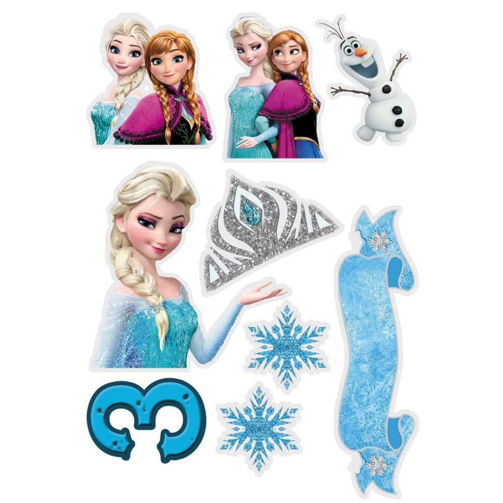 TOPPER CAKE FROZEN KIDS Custom Nama/Hiasan kue Ultah