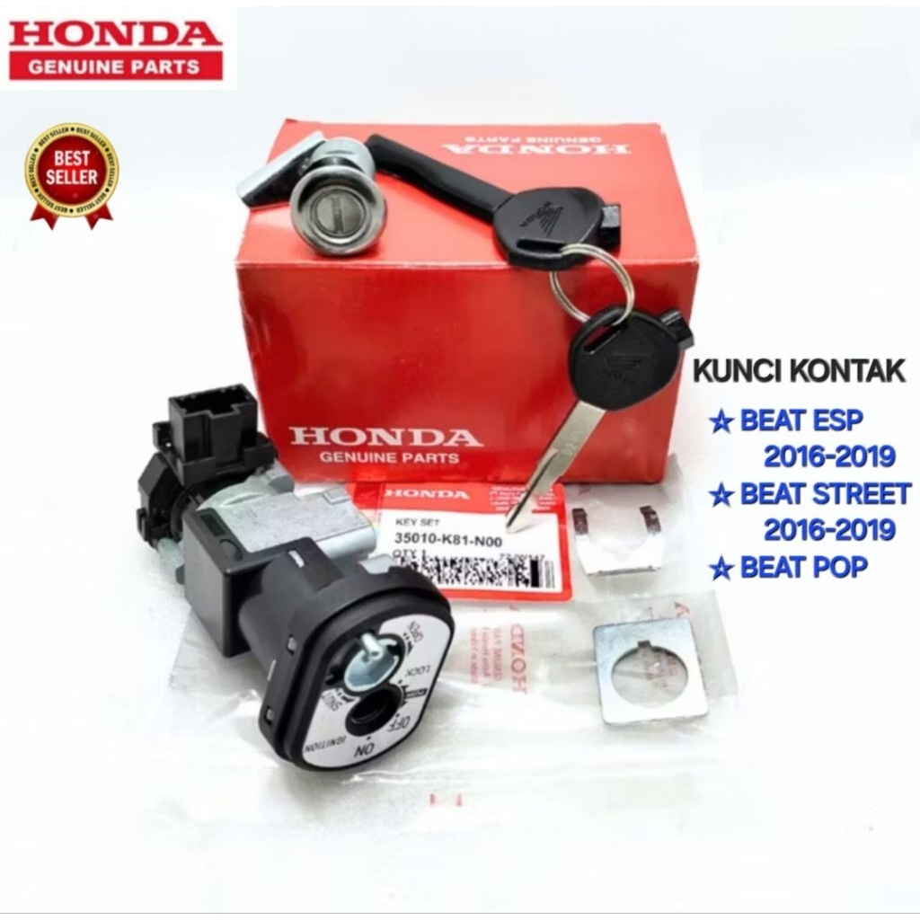KUNCI KONTAK BEAT ESP 2016-2019 BEAT STREET 2016-2019 BEAT POP ORIGINAL HONDA