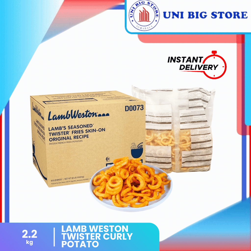 

Lamb Weston Kentang Goreng Twister Curly Potato French Fries 500 gr 1 kg 2 kg