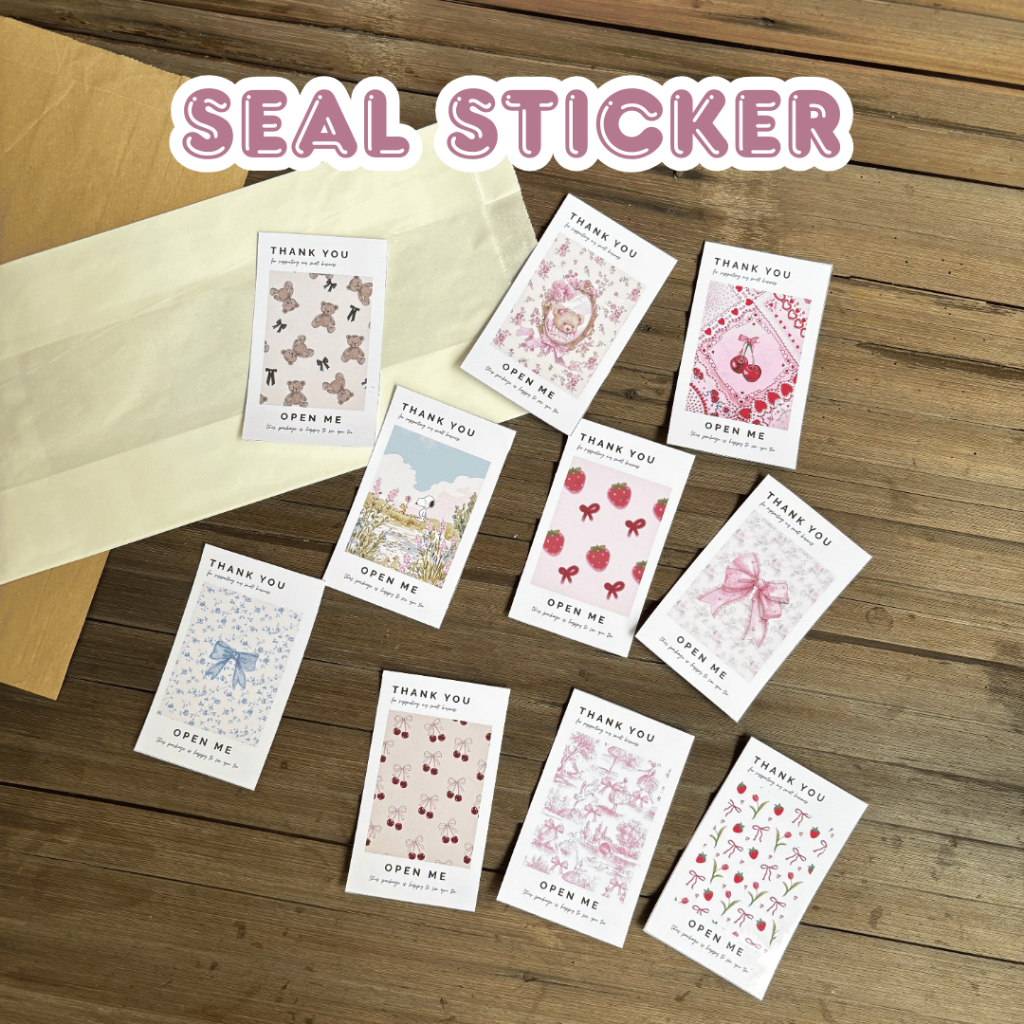 

Stiker Label Coquette 5.5x9cm | Aesthetic Seal Sticker Kemasan Packaging Online Shop Thank You Lucu