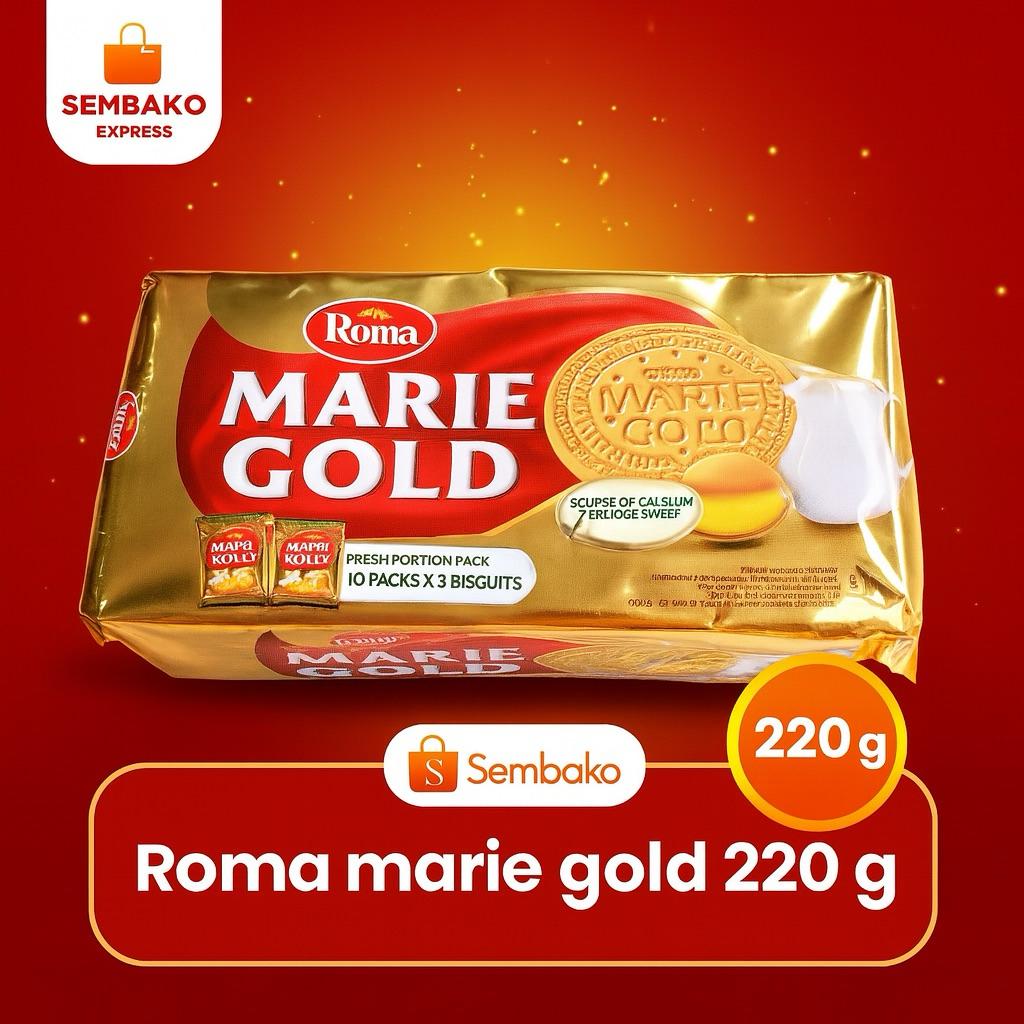 

Roma Marie Gold 220 g – Biskuit Lembut Kaya Susu