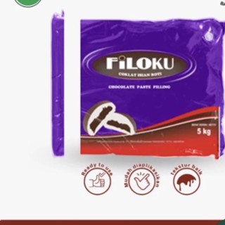 SELAI COKLAT FILOKU KEMASAN 5 KG / FILOKU FILLING 5 KG