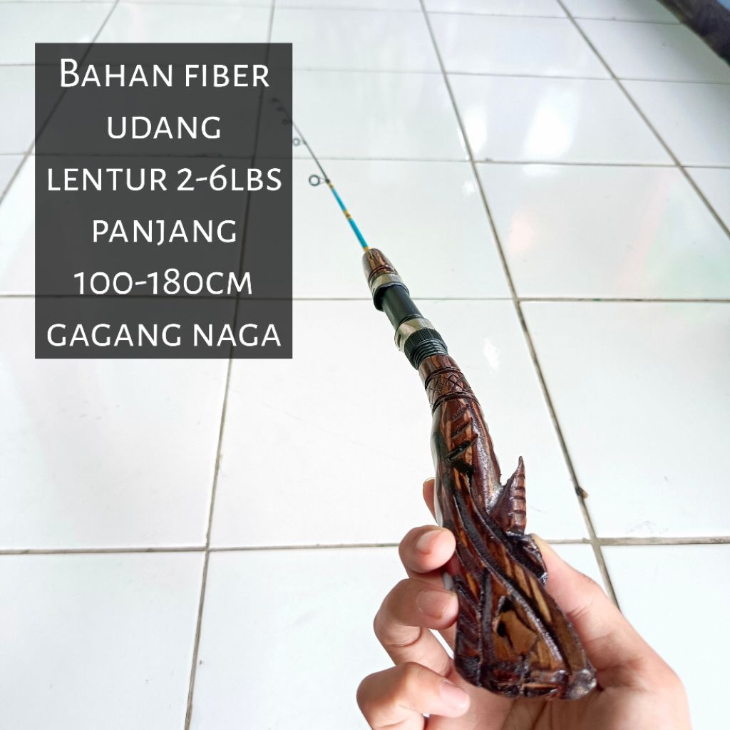 Joran pancing udang galah naga versi terbaru loreng