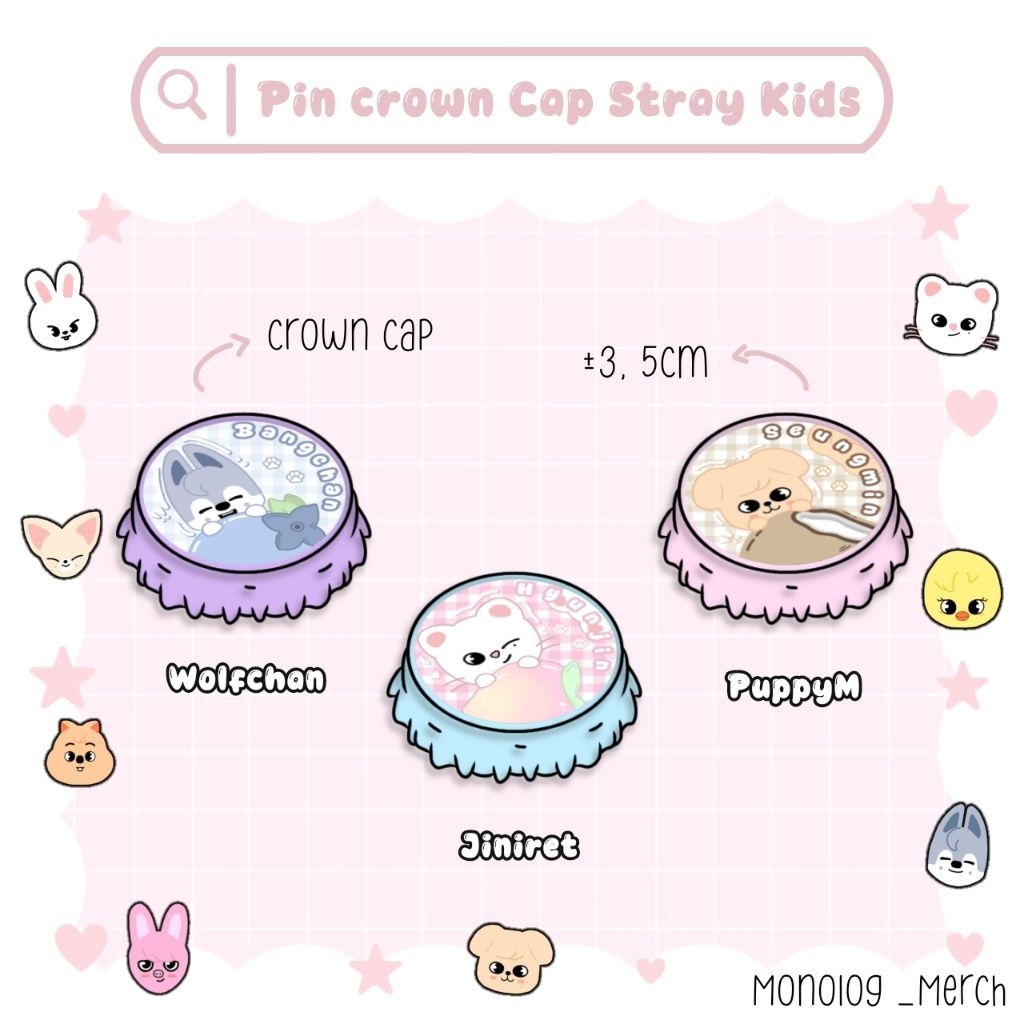 Pin Crown Cap Stray Kids Bottle Cap Pin
