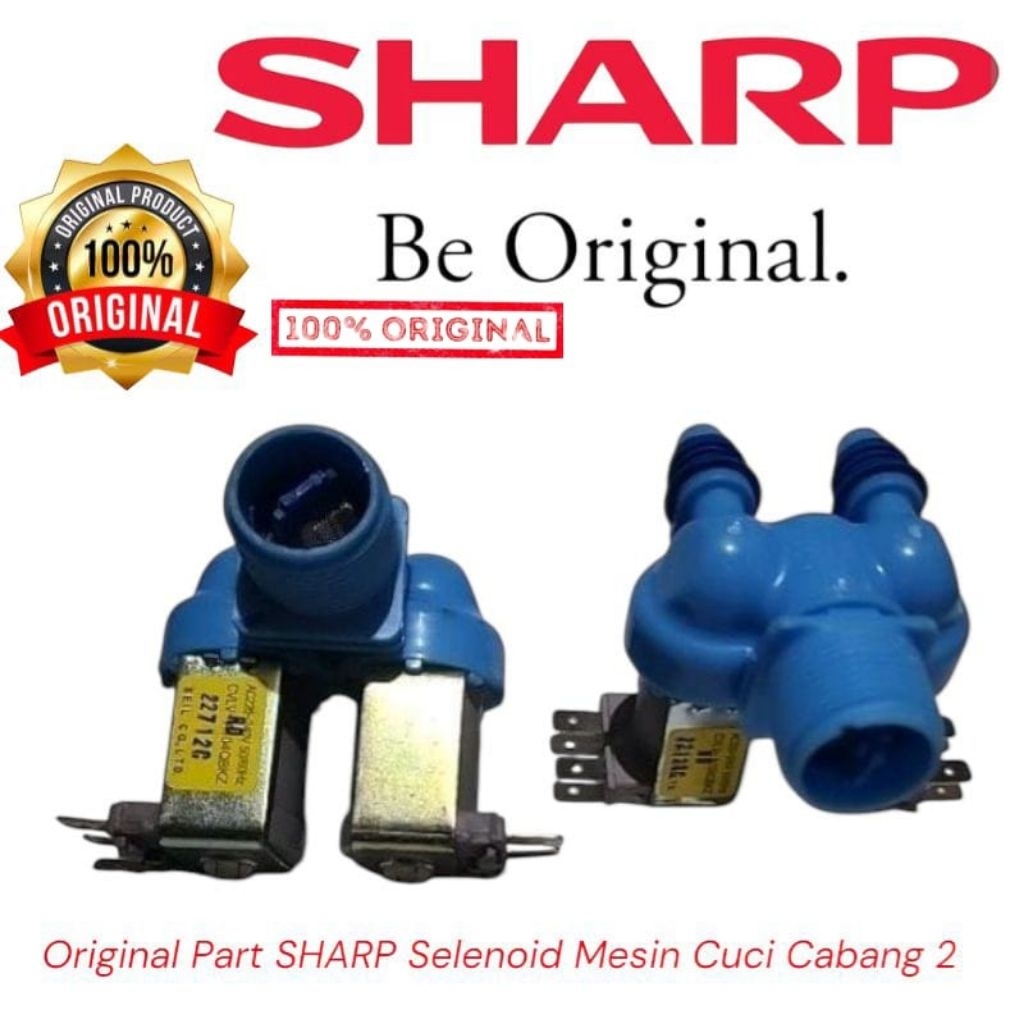 Water inlet water suplay selenoid inlet valve mesin cuci sharp original ES-M806P ES-M906P 809/909/10
