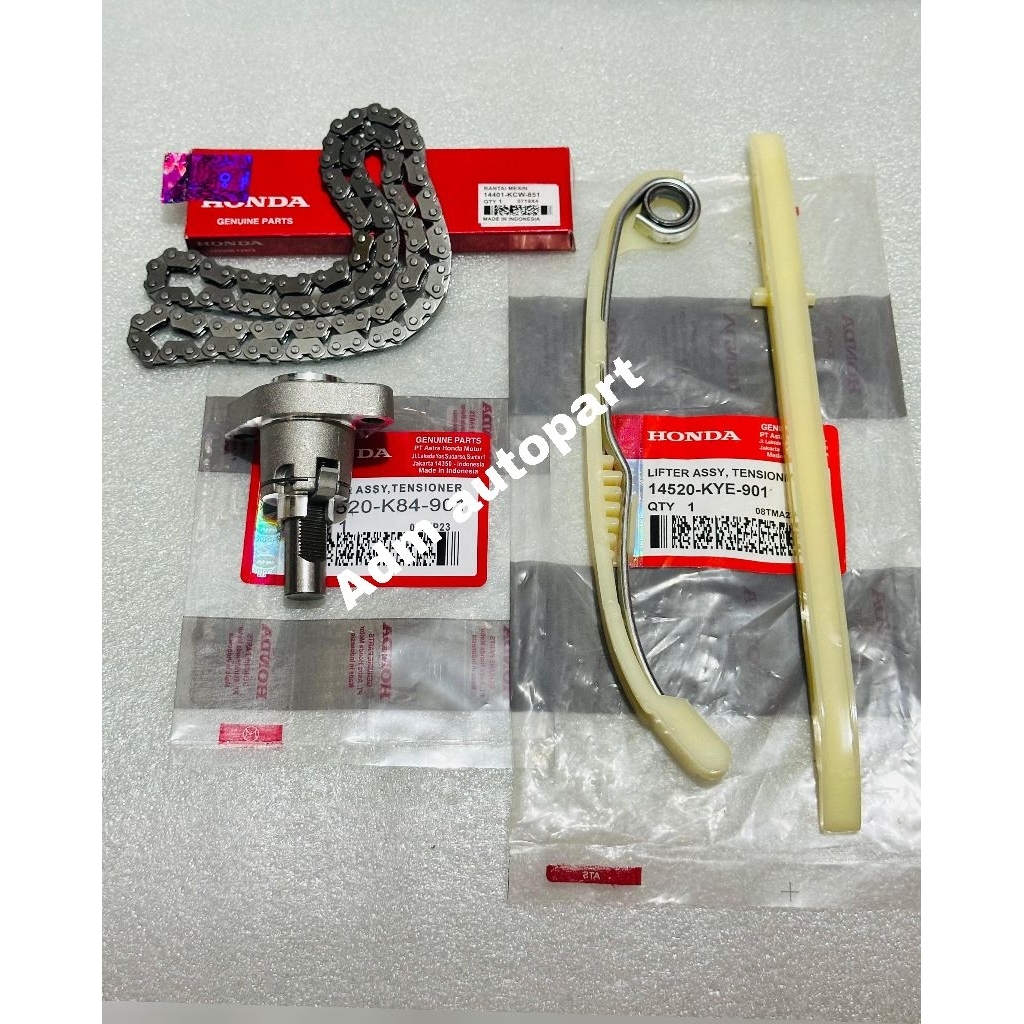 Tonjokan keteng Racing K84+Rantai keteng KCW+Karet tensioner KYE Verza 150 CB Verza CRF 150L  Ori lo