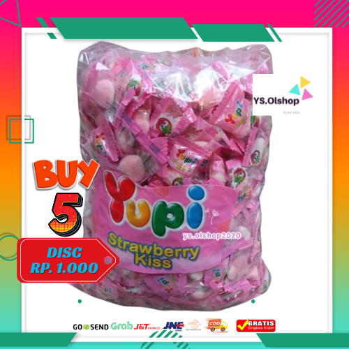 

2 KG 2Kg Yupi kiss Strawberry Kiloan asli Pabrik Exp 2026 / YS.OLSHOP2020