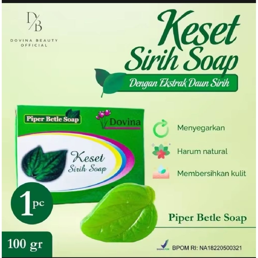 Sabun Dovina Sirih Keset Kesed Green tea Teh Hijau Batang Bar Soap