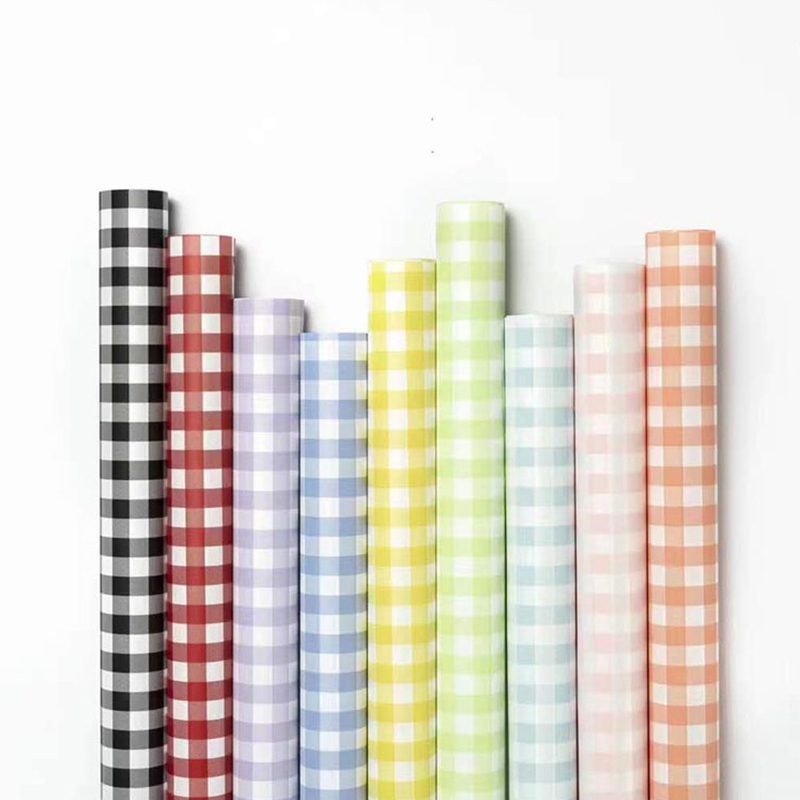 

20 LEMBAR Kertas Buket Bunga Flower Wrapping Motif Kotak Kotak Gingham Plaid Square Cellophane Paper Florist Waterproof KB6003