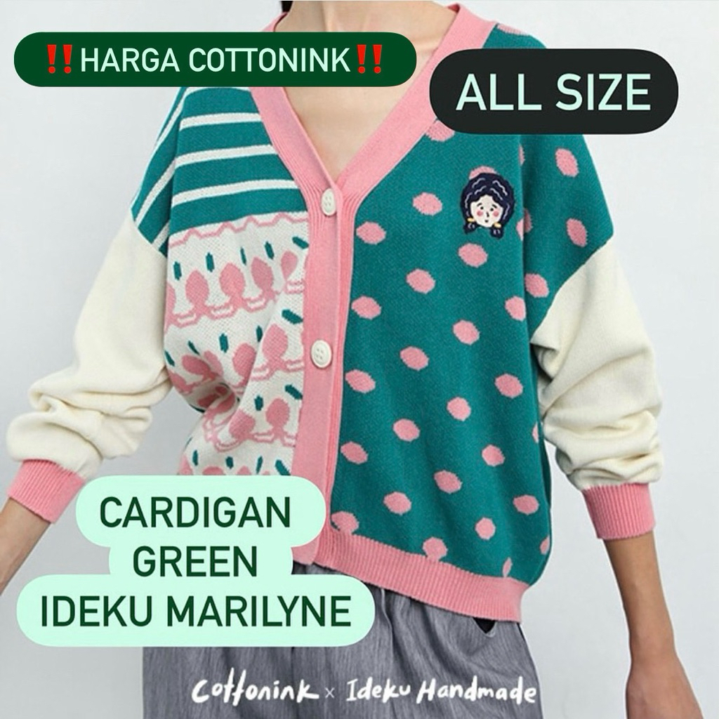 Ideku Handmade x Cottonink GREEN IDEKU MARILYNE - All Size / Idekuhandmade