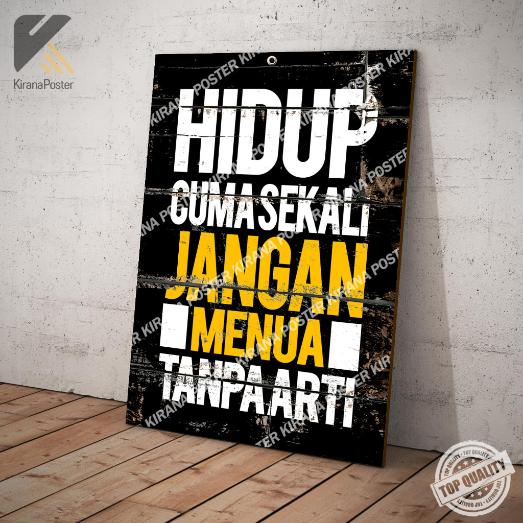 Poster kata kata motivasi Dekorasi dinding kamar aesthetic