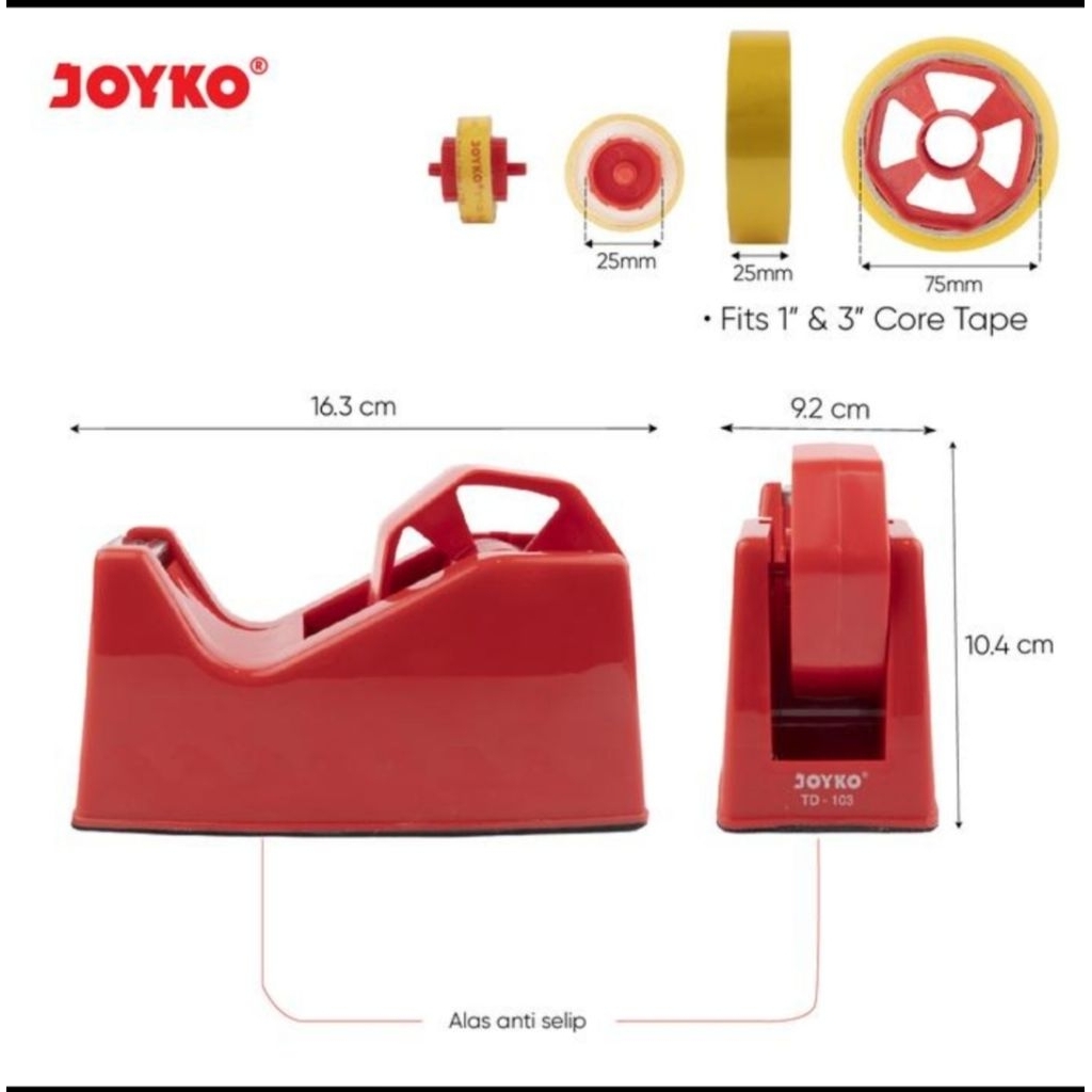 

Joyko Tape Cutter Dispanser TD-103 Tempat isolasi Lakban