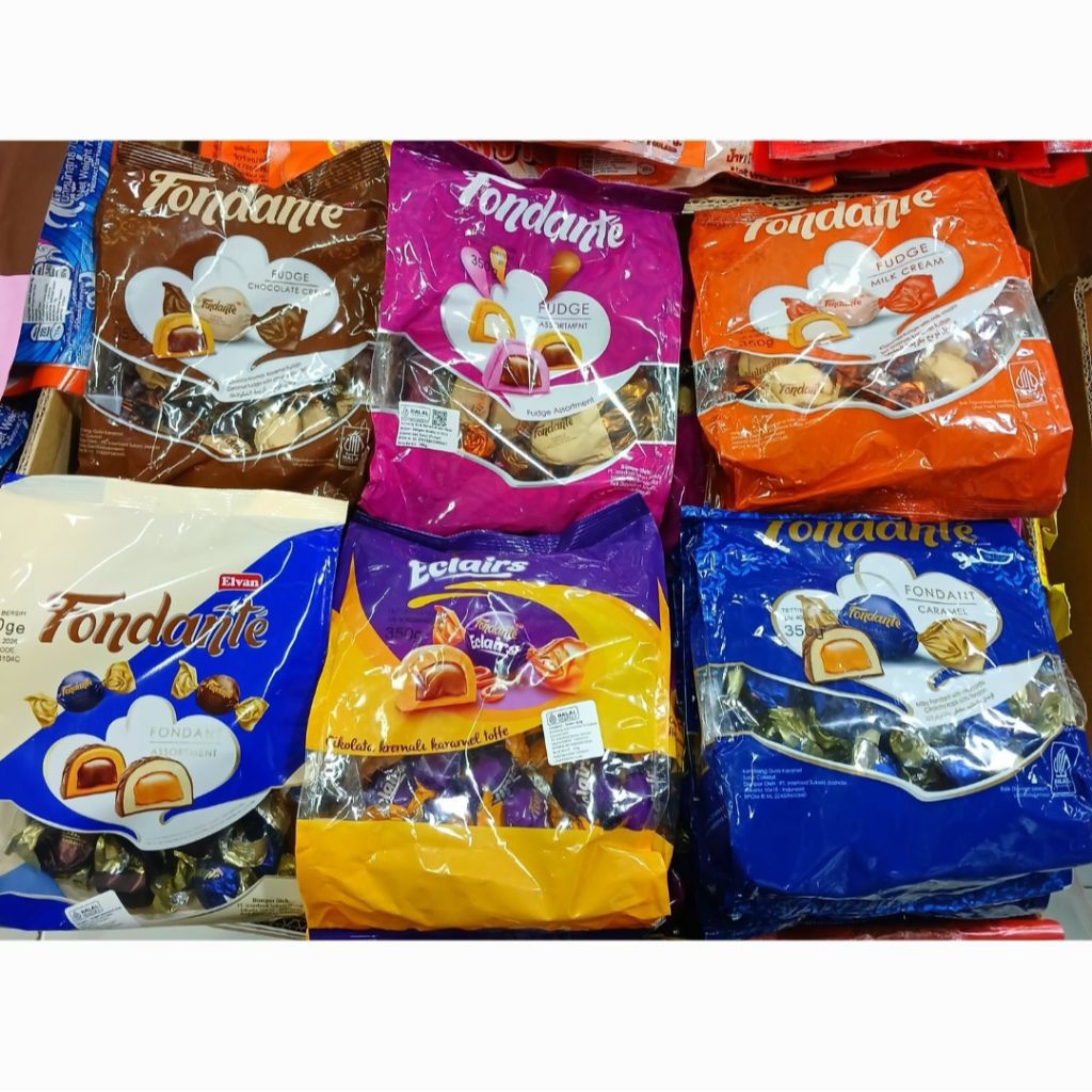

Elvan Fondante 350gram - Chocolate Caramel Milk Cream Coklat Halal Turki , Cokelat Caramel Truffle Fondante