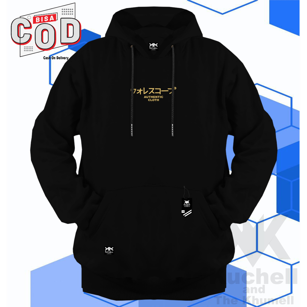 hoodie pria distro original asli bandung sweater jumbo xxl cowok polos lokal brand warna Hitam