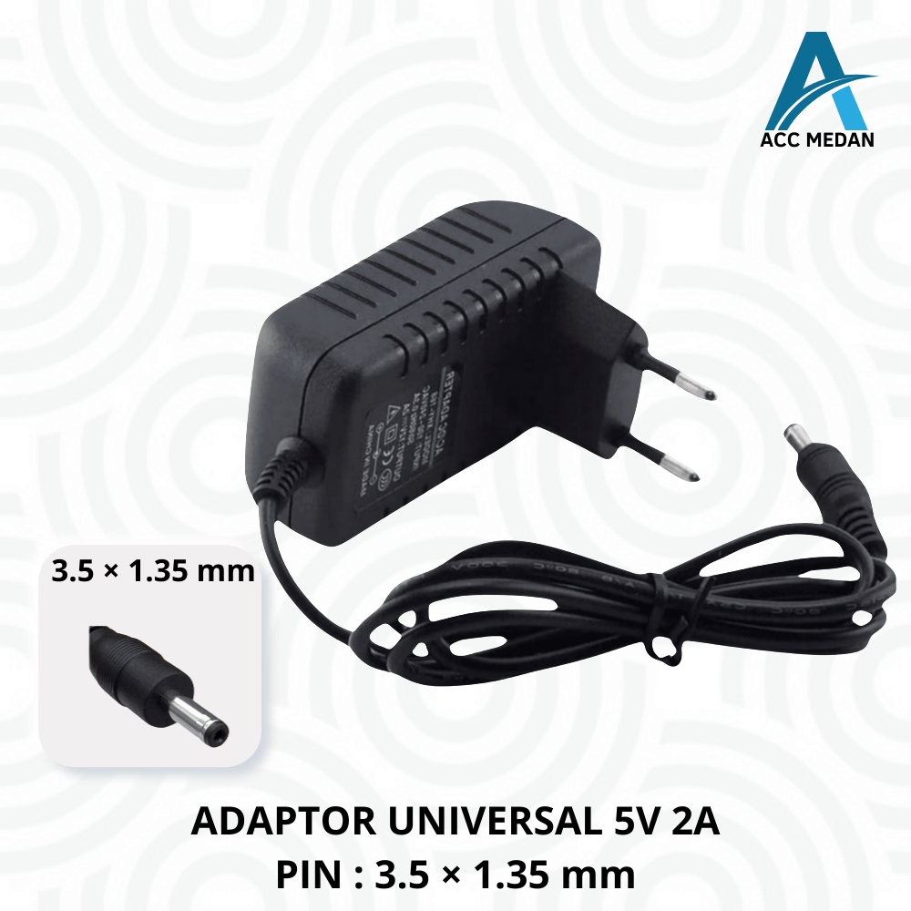 ADAPTOR UNIVERSAL 5V 2A, 9V 2A, 12V 2A JACK KECIL