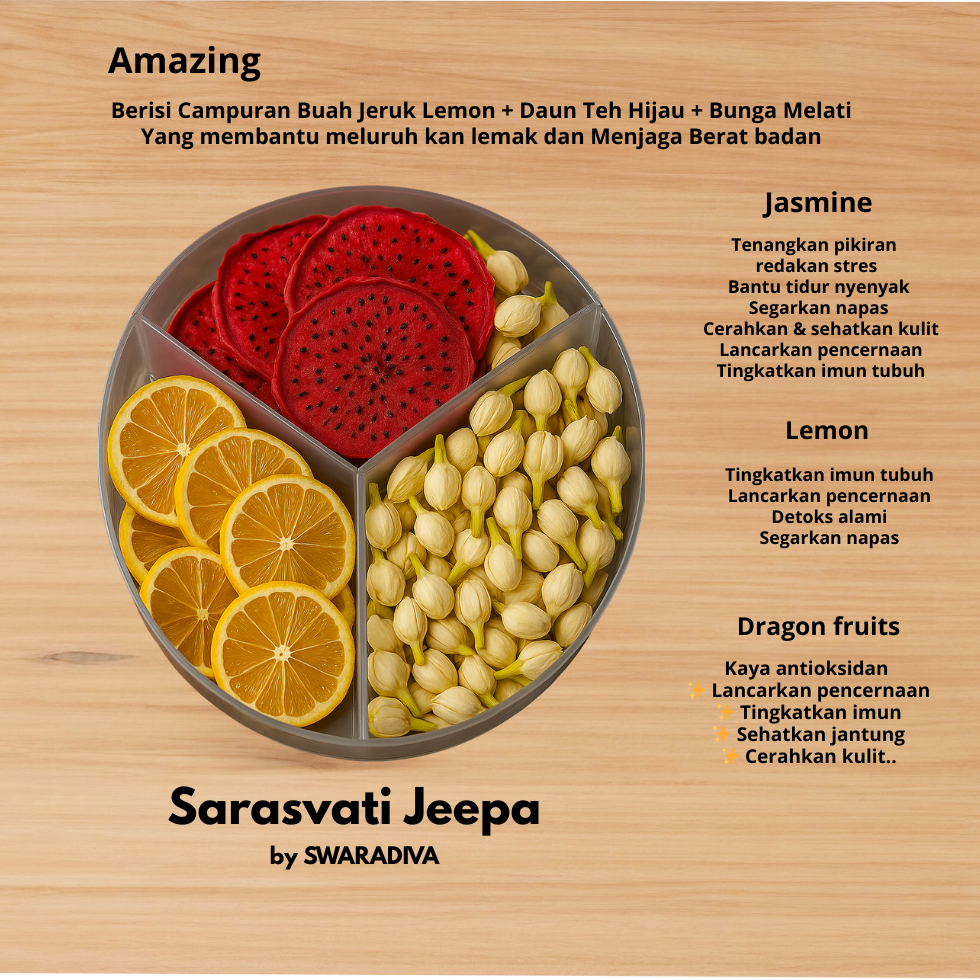 

Sarasvati JEEPA Infused Detox Water (Lemon,Dragon Fruit,Jusmine)
