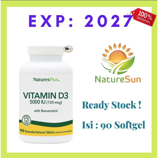 Natures Plus Vitamin D3 5000 IU 90 Softgel Nature S D 3 5000iu
