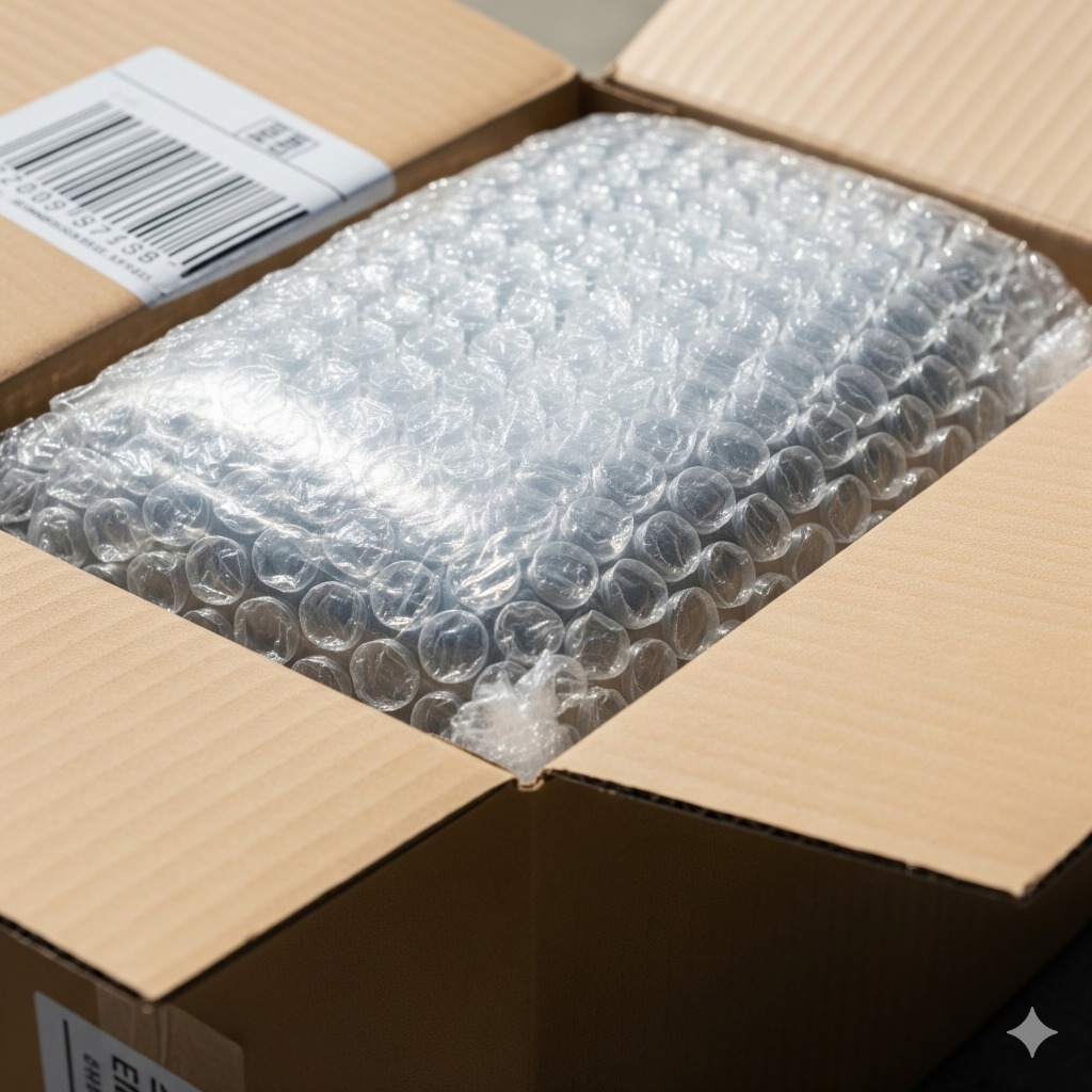 

TAMBAHAN EKSTRA BUBBLE WRAP DAN PACKING KARDUS