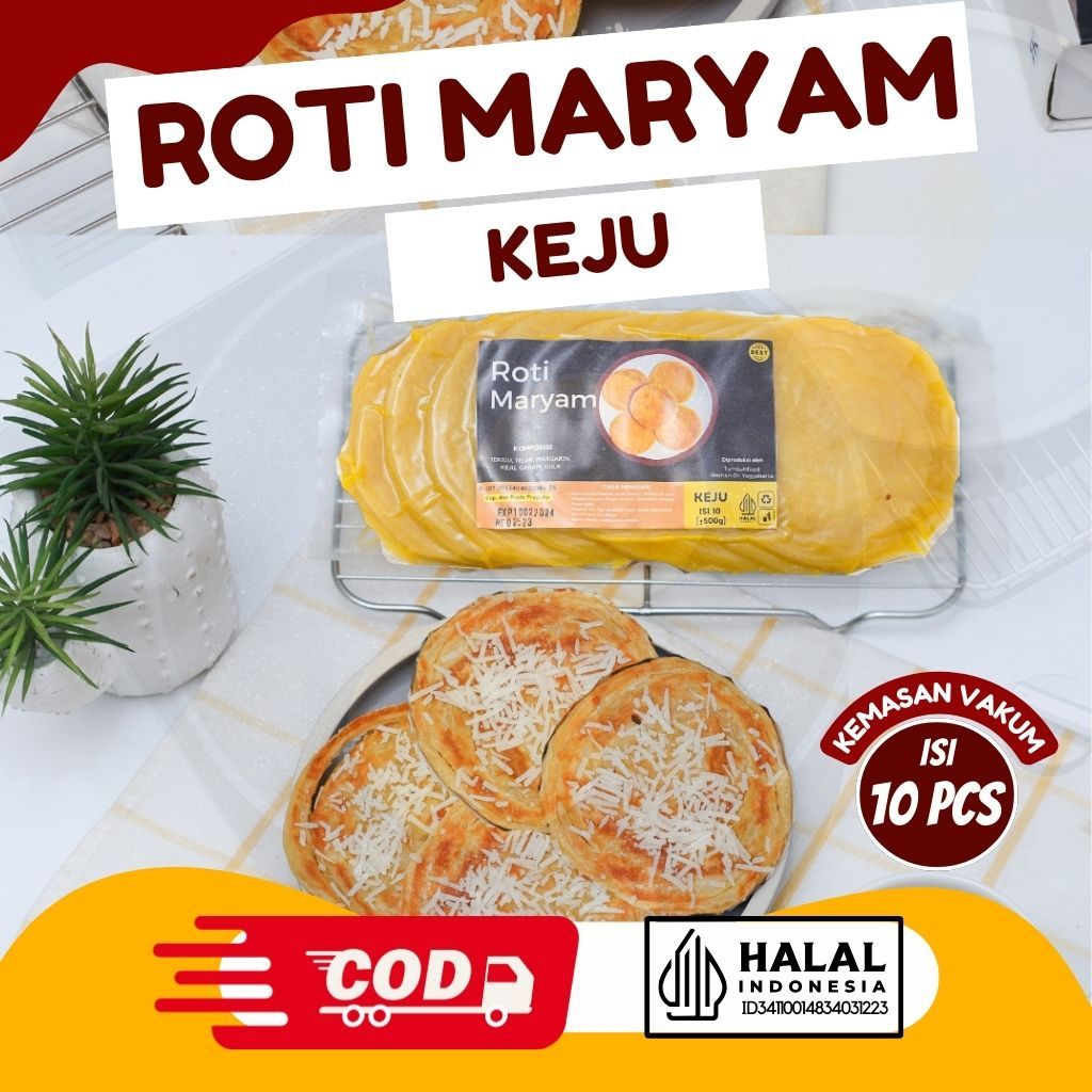 

ISI 10 Roti Maryam Keju / Roti Cane / Canai (GROSIR)