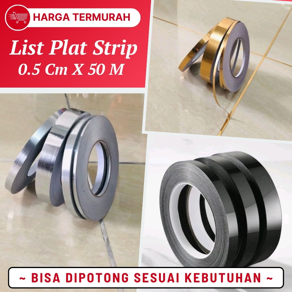 Stiker List Plat Strip Dinding Stiker Plat Gold Stiker Plat Strip Silver Stiker List Plat Strip Dind