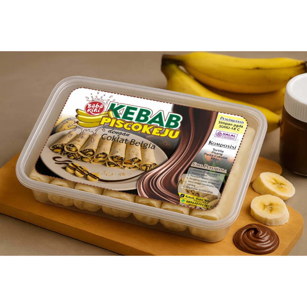 

Baba Kiki Kebab Frozen Pisang Colelat Keju Premium