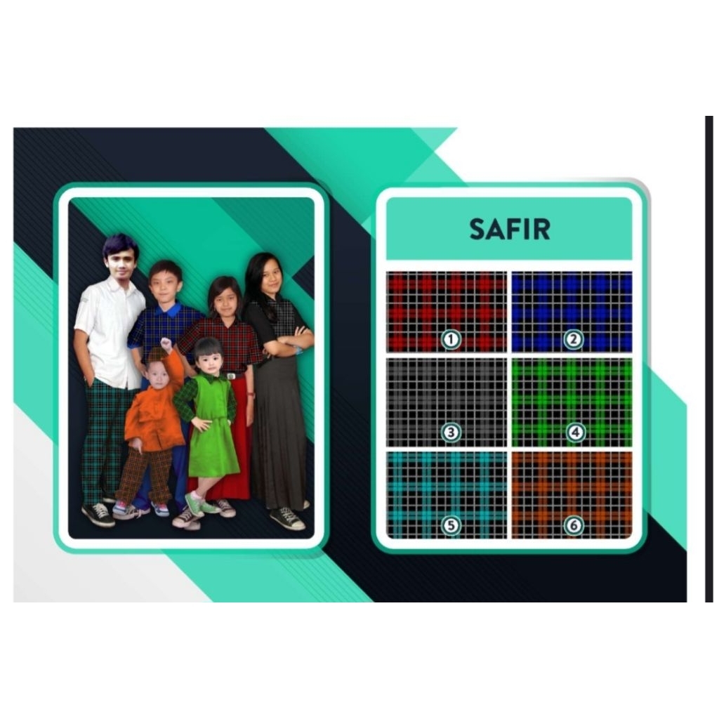 KAIN KOTAK MOTIF SAFIR SERAGAM SEKOLAH