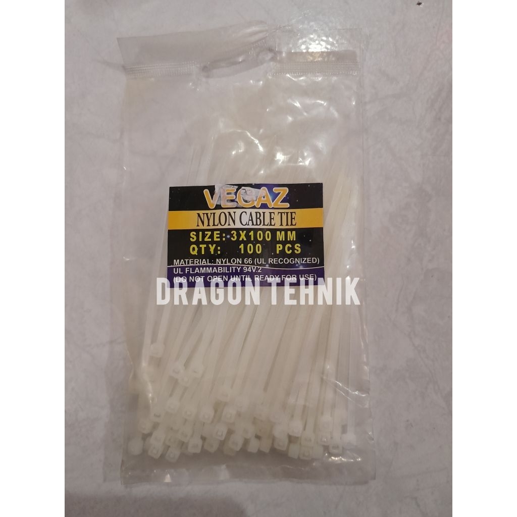 Kabel Ties Vegas Putih 3x100mm
