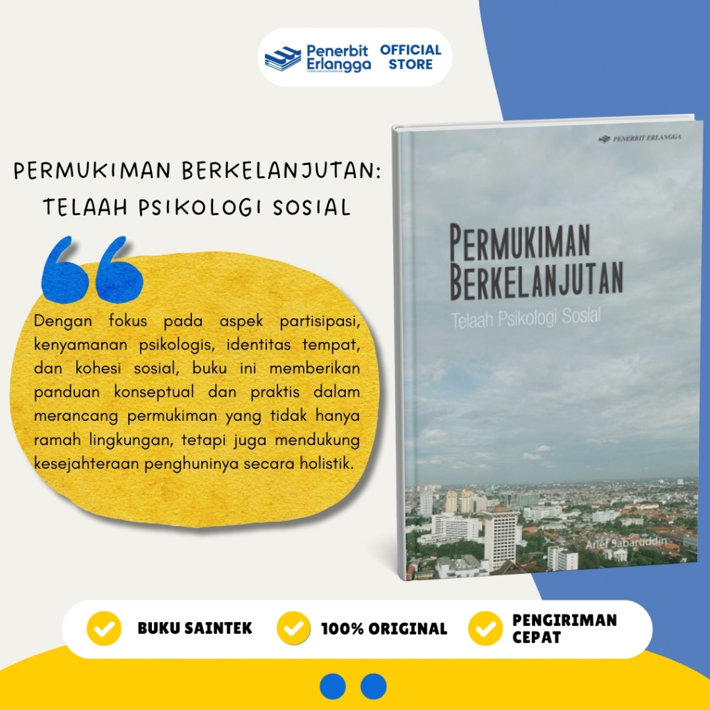 [Erlangga Official] Permukiman Berkelanjutan: Telaah Psikologi Sosial - Arief Sabaruddin