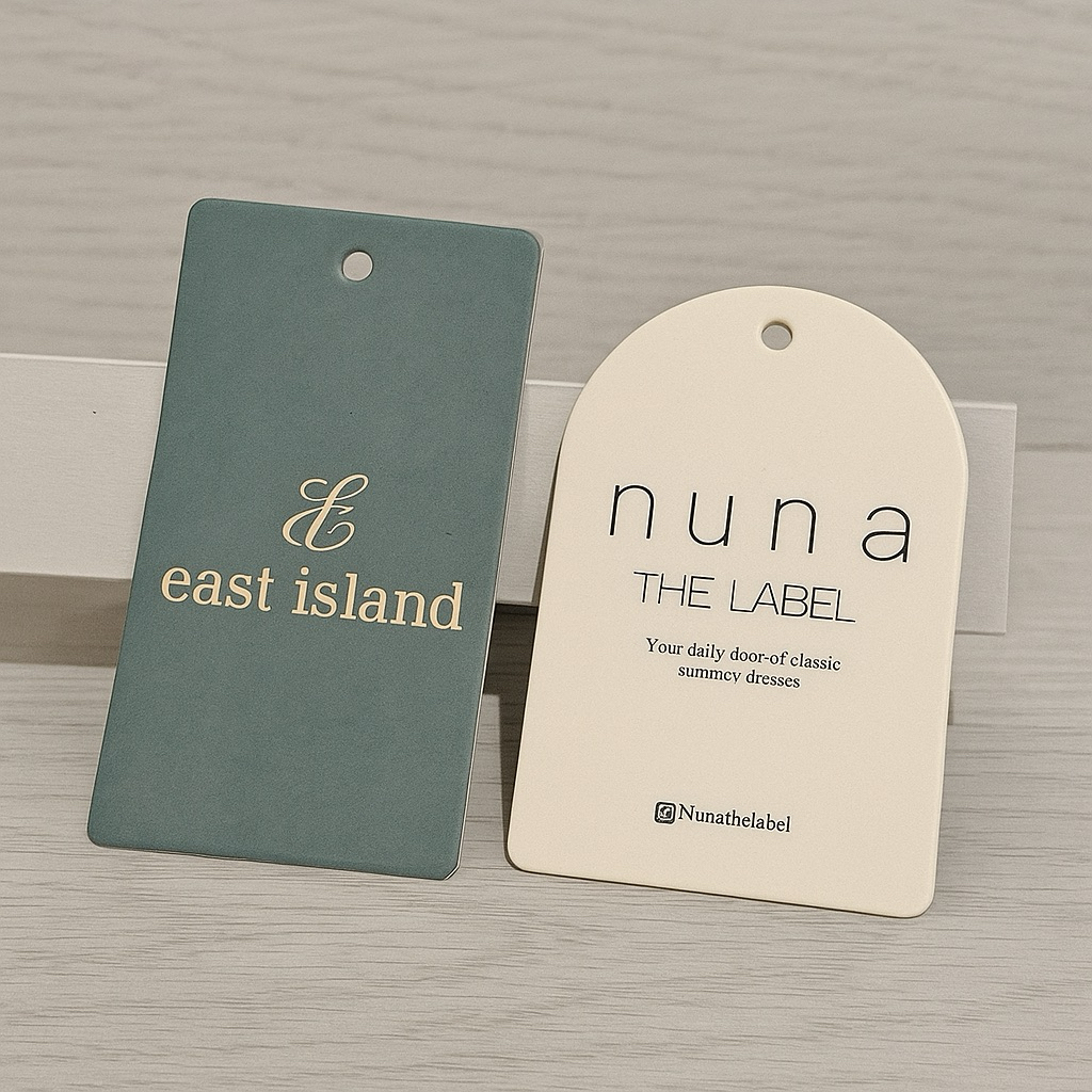 

(FREE DESIGN) Hang Tag Custom Label Baju Price Tag Hangtag full color 2sisi