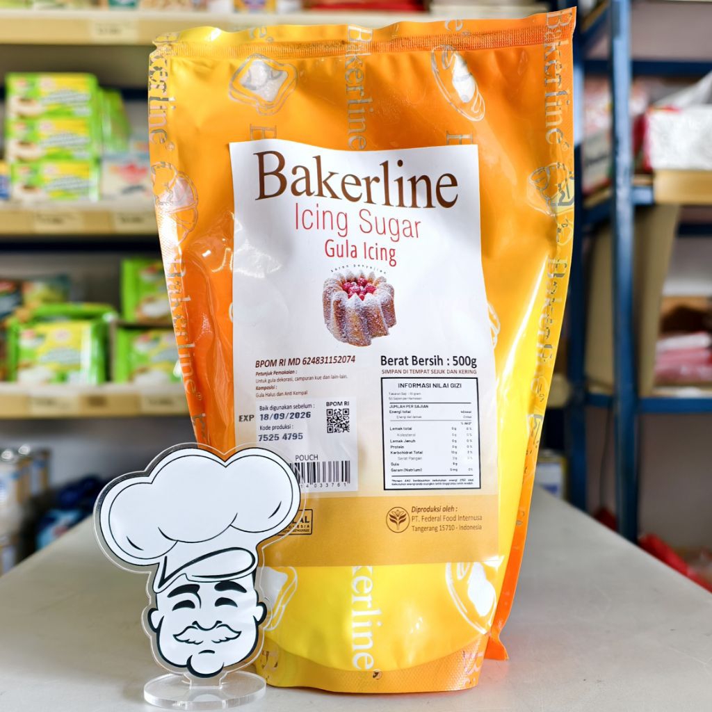 

Bakerline Icing Sugar 500Gr / Gula Dingin Bakerline 500Gr / Gula Donat Dingin 500Gr