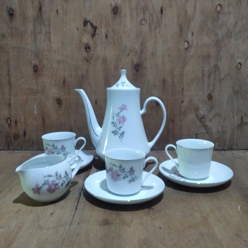Set teko kopi/teh jadul vintage antik lawas